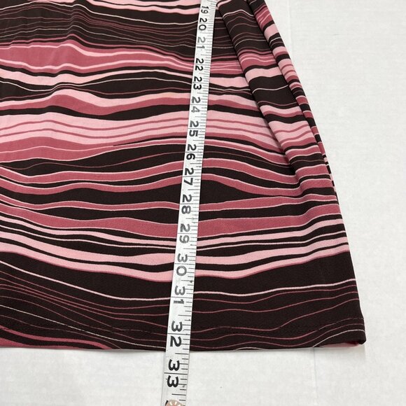 Vintage Y2K Rag Dress Womens S Striped Mini Collared V‎ Neck 70s Groovy Retro - Picture 6 of 8